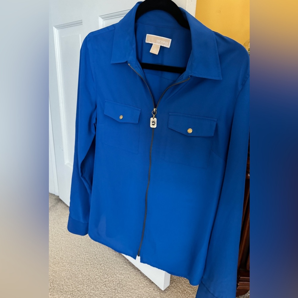 Women's MK Blue Dress Shirt size large